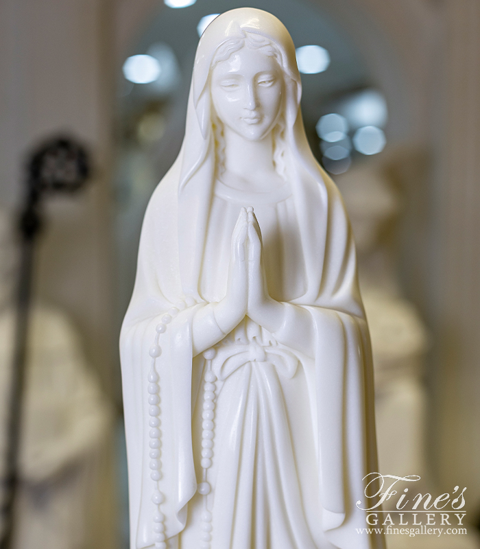 Marble Statues  - Our Lady Of Lourdes Marble Statue - Desktop Size - MS-1408